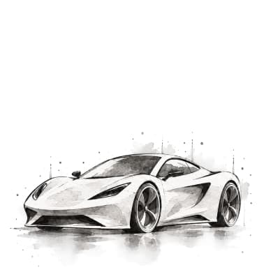 Illustration of a supercar