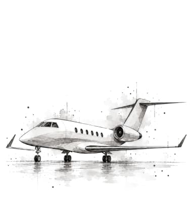 Illustration of a private jet